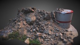 Concrete garbage concrete, junk, debris, garbage, 3dscanning, photogrammetry