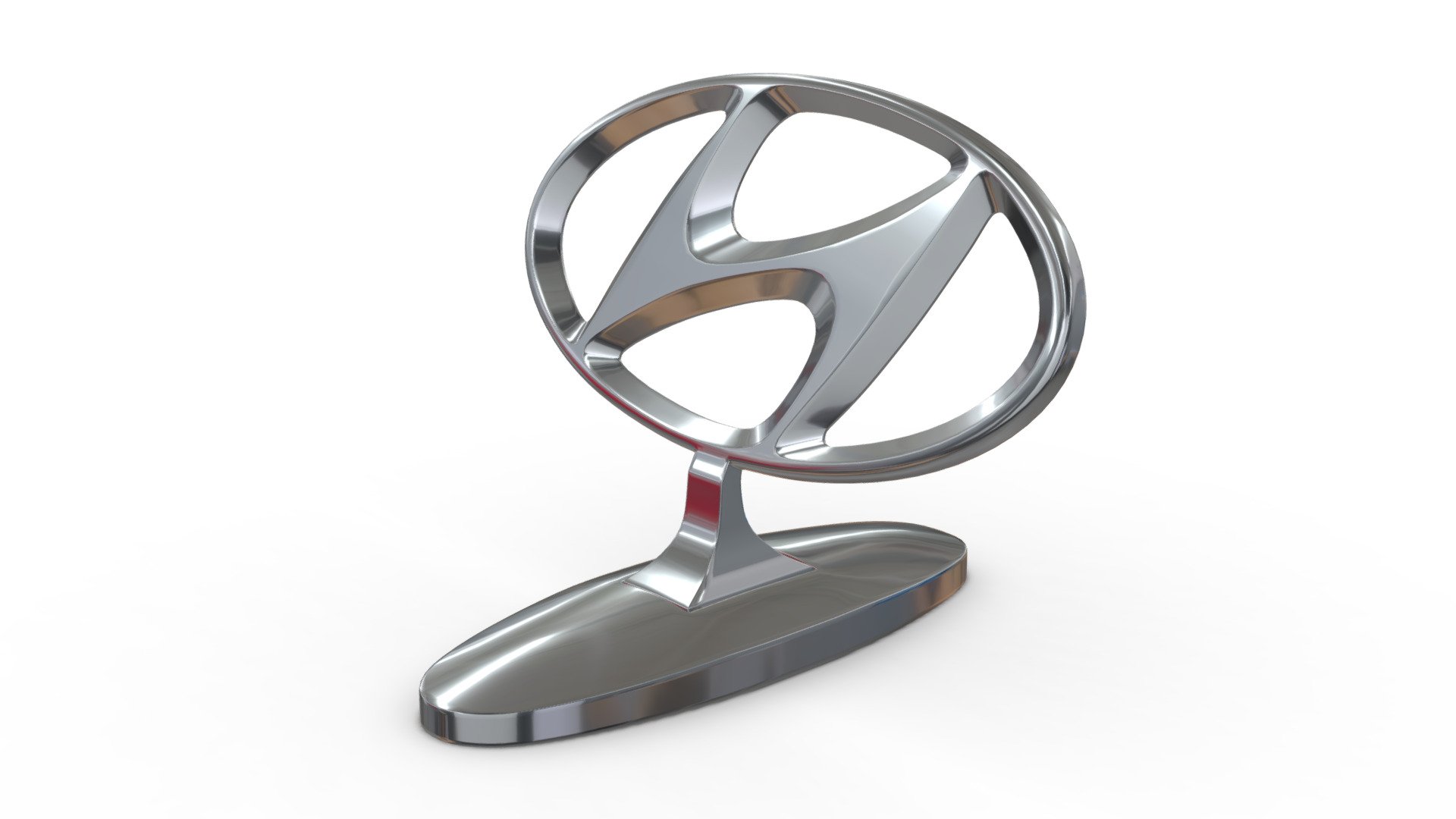 hyundai hood ornament - 3D model by PolyArt (@ivan2020) 3d model