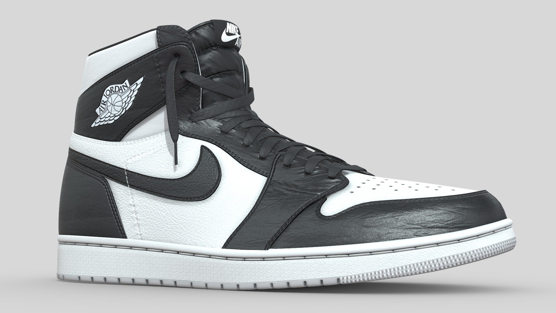 Modelled in Blender and textured in Substance, no detail went overlooked in the creation of this shoe. As a result it is subdivision ready. Unwrapped with efficiency in mind both left and right shoes are mostly identical, save for logos and text that cannot be mirrored. This was done to save on having 8 texture sets instead of 4, most of the unwrapped mesh of one shoe overlaps with the other.

An alternate version of the shoe, which combines those 4 texture sets into just 1 is available, along with lace colour variations 3d model