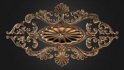 Golden Baroque Ornament substancepainter, substance