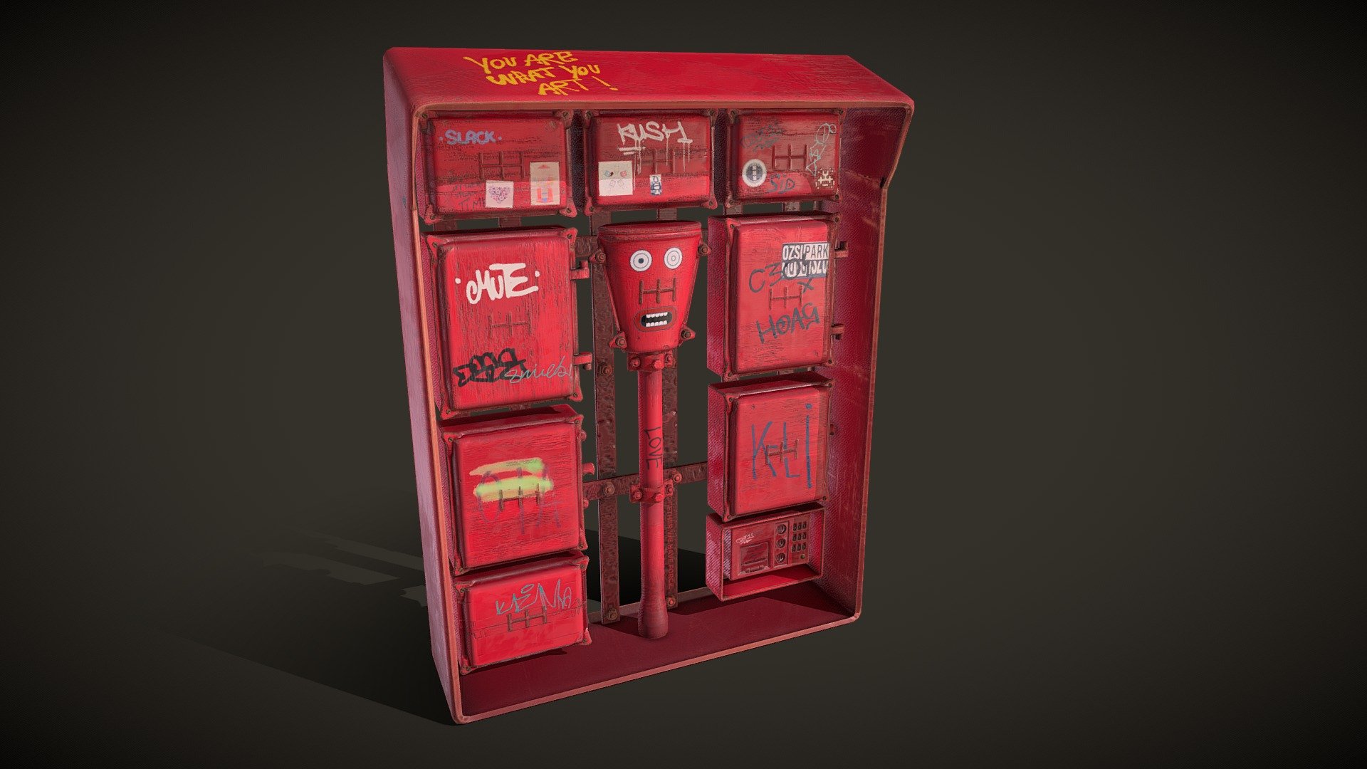 Street Prop I made in Zbrush/Maya/Photoshop to be used in any project 3d model