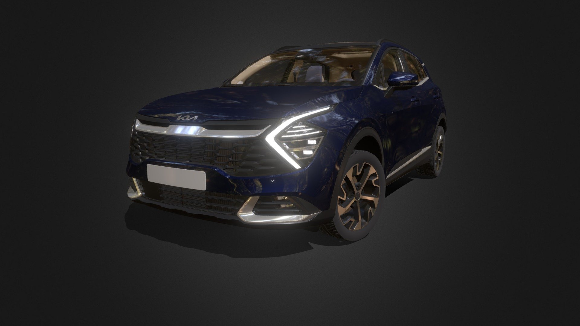 The fifth-generation Sportage was unveiled on 8 June 2021, with specifications revealed in July 2021.Based on the brand’s latest N3 platform, Kia developed two versions of the Sportage with different body length and wheelbase depending on the market.

The model is equipped with a Terrain Mode that automatically adjusts various settings depending on conditions, including snow, mud, and sand. It also features electric control suspension (ECS) that provides continuous damping control in real-time. Hybrid and plug-in hybrid models will also feature an E-Handling system. lt is also equipped with a more compact shift-by-wire transmission dial for the automatic model 3d model