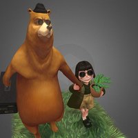 Leon mis bear, leon, cartoon, animal