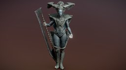 SIHKI HUNTER challenge, substance_painter, character, blender, fantasy
