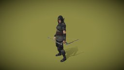 Archer Shooting Arrow from Bow in Battle arrow, fight, bow, from, archer, battle, shooting, quiver