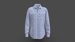 Men Full Sleeve Apparel Check Fashion Shirt shirt, fashion, mr, vr, ar, men, game-ready, clo3d, marvelousdesigner, metaverse, low-poly, 3d, lowpoly, clothing, 3dapparel, appareldesign, virtualapparel, fashionapparel, 3dappareldesign, 3dapparelclothing
