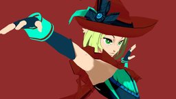 Fantasy magical girl Imu mage, imu, unity, girl, blender