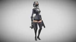 Agent_B girl-cartoon, girlcharacter, stylizedcharacter, cartoon