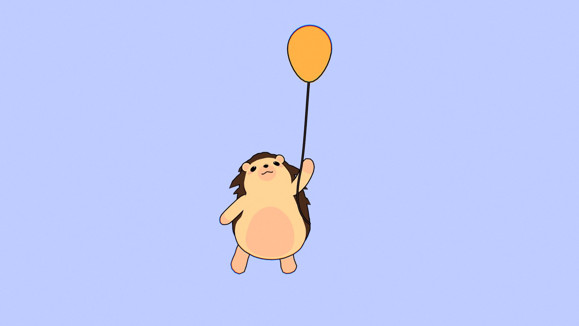 He's being so very careful with it!

Check out my projects &amp; socials:
https://anaissalla.carrd.co/ - Balloon Hedgehog - 3D model by Anaïs (@anaissalla) 3d model