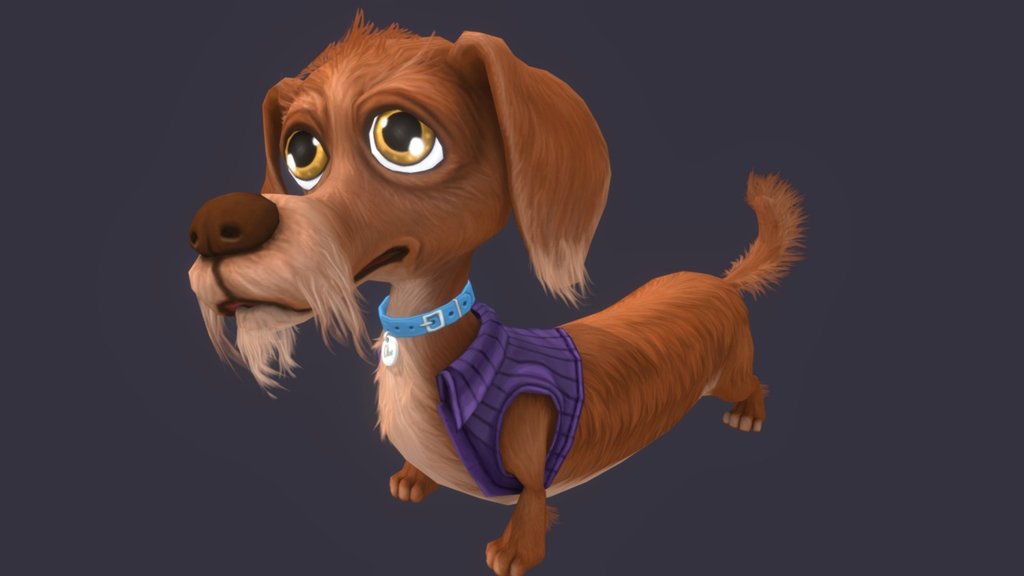 I based this little guy off our neighbors dog 3d model
