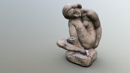 Sitting Girl heritage, prague, capturingreality, realitycapture, photogrammetry, sculpture