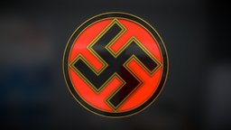 Swastika Pin ww2, nazi, swastika, nazi-pin, ww2-pin, swastika-pin, red-and-black-nazi, red-and-black-swastika, gold-pin, gold-swastika, ww2-nazi-pin, ww2-swastika-pin