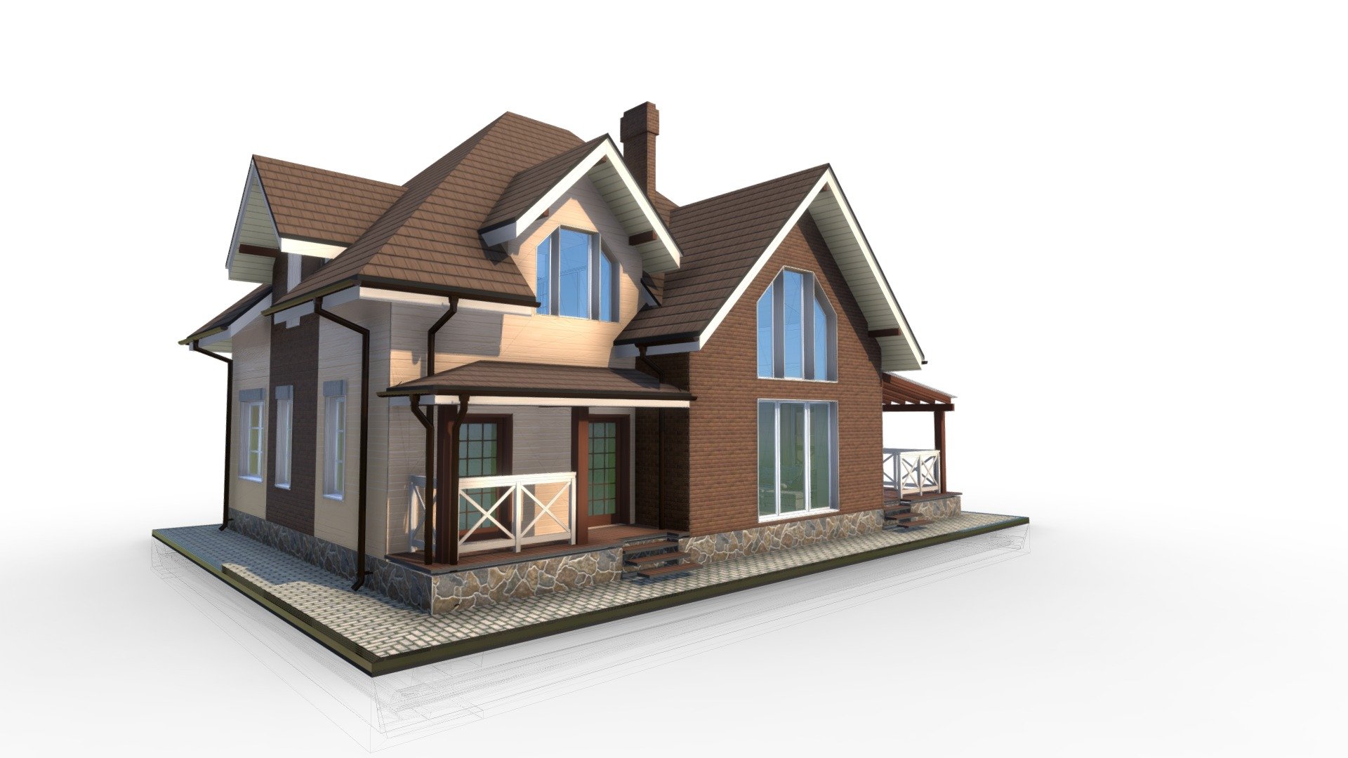 2 level residence project
200 m/quad
4 bedrooms - 2 level residence - Ropsha II - Buy Royalty Free 3D model by VRA (@architect47) 3d model