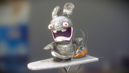 SilverRabbid object, lapin, ubisoft, superhero, burning, smoke, stupid, cosplay, rayman, ironing, ravingrabbids, cretin, bwaaah, oopsididitagain, cartoon, funny, space