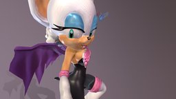 Sneaky Rouge The Bat fanart, bat, rouge, anthro, the, anthropomorphic, furry, sonicthehedgehog, cc3, furries, reallusion, sonicteam, iclone7, rougethebat