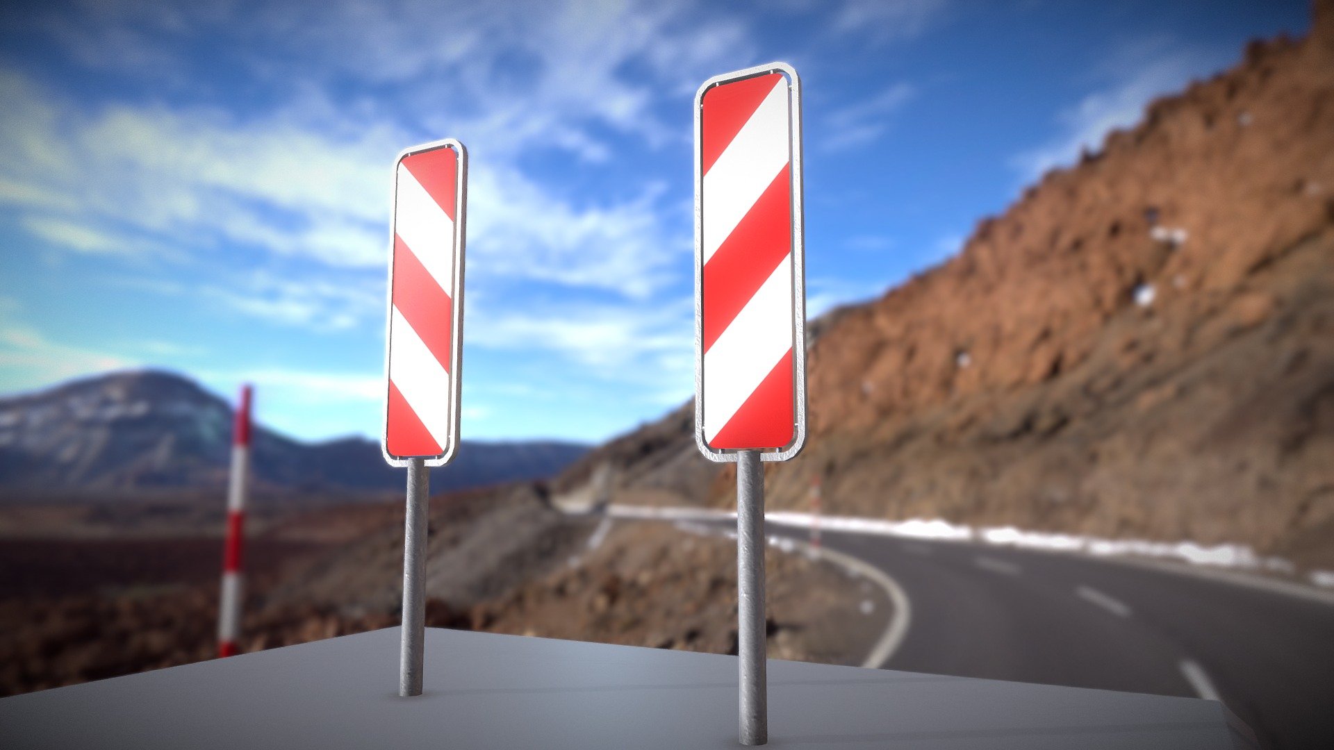 Leitbaken (beidseitig) - Leitbaken (beidseitig) - Buy Royalty Free 3D model by VIS-All-3D (@VIS-All) 3d model