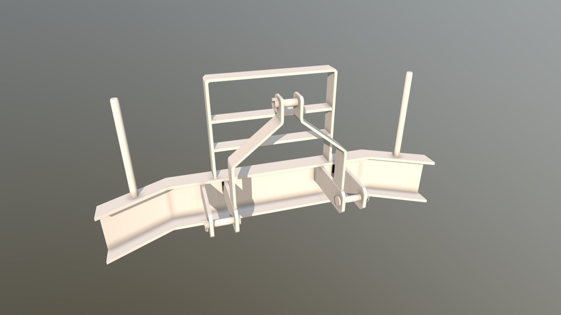 Steel bull bar for heavy machinery - Tractor bull bar - 3D model by AdrianSoto (@adrsoto) 3d model