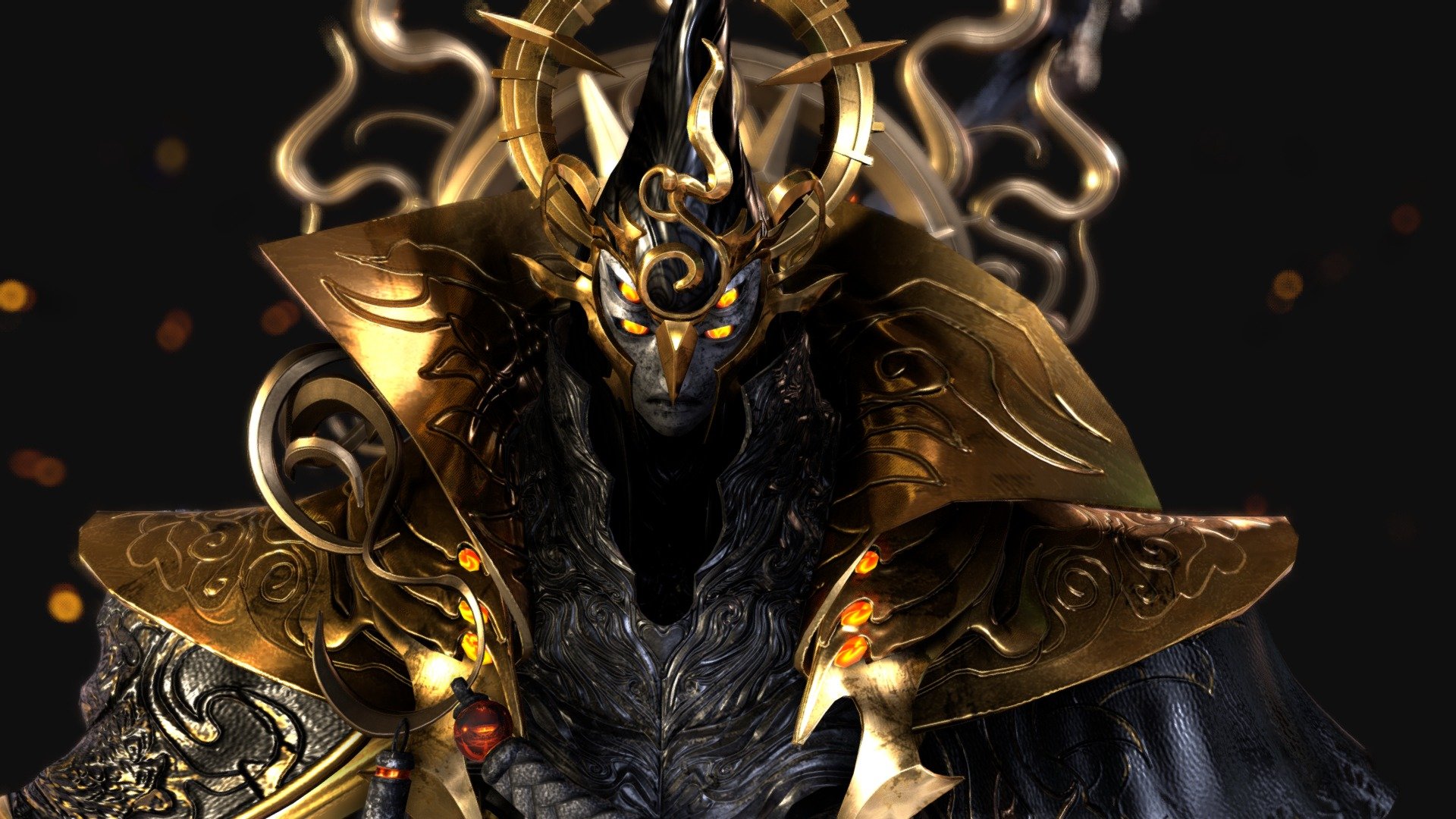 the dark vicar is a characetr from blade and soul

this was a fun and enlightening project 
hope you enjoy

check out the full artstation page on this character 
https://www.artstation.com/artwork/W2JGaJ
check the youtube https://www.youtube.com/watch?v=6K6yrRwoPGQ&amp;t=37s - Dark Vicar V1 - 3D model by ZBrush-Hero 3d model