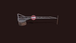Rusty barrier (low poly) gate, rust, barrier, lowpoly, kppp