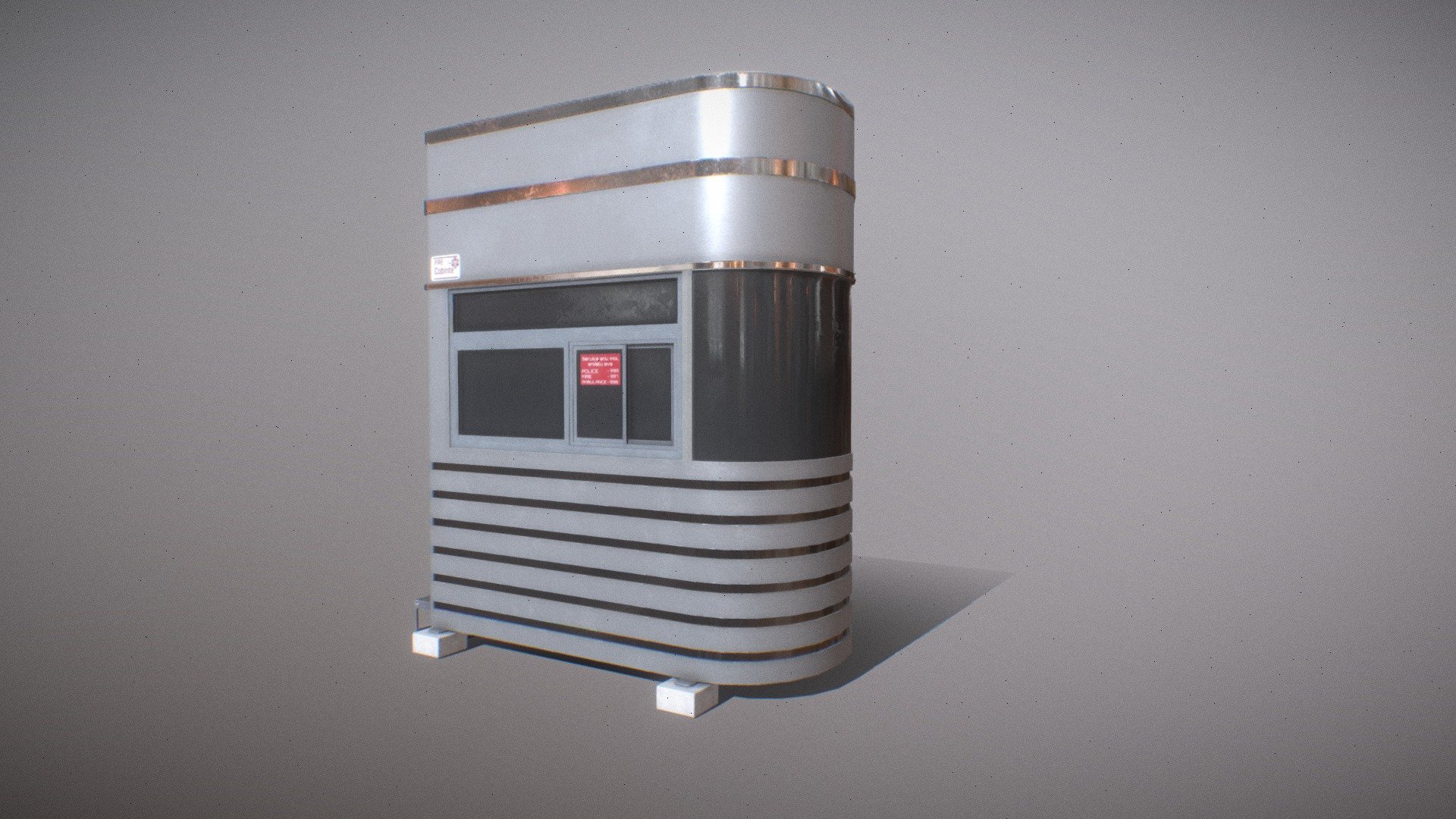 Low poly security cabin
 1 uv set
 2k pbr textures - Security cabin - 3D model by Magic Tube (@mrshaz0021) 3d model