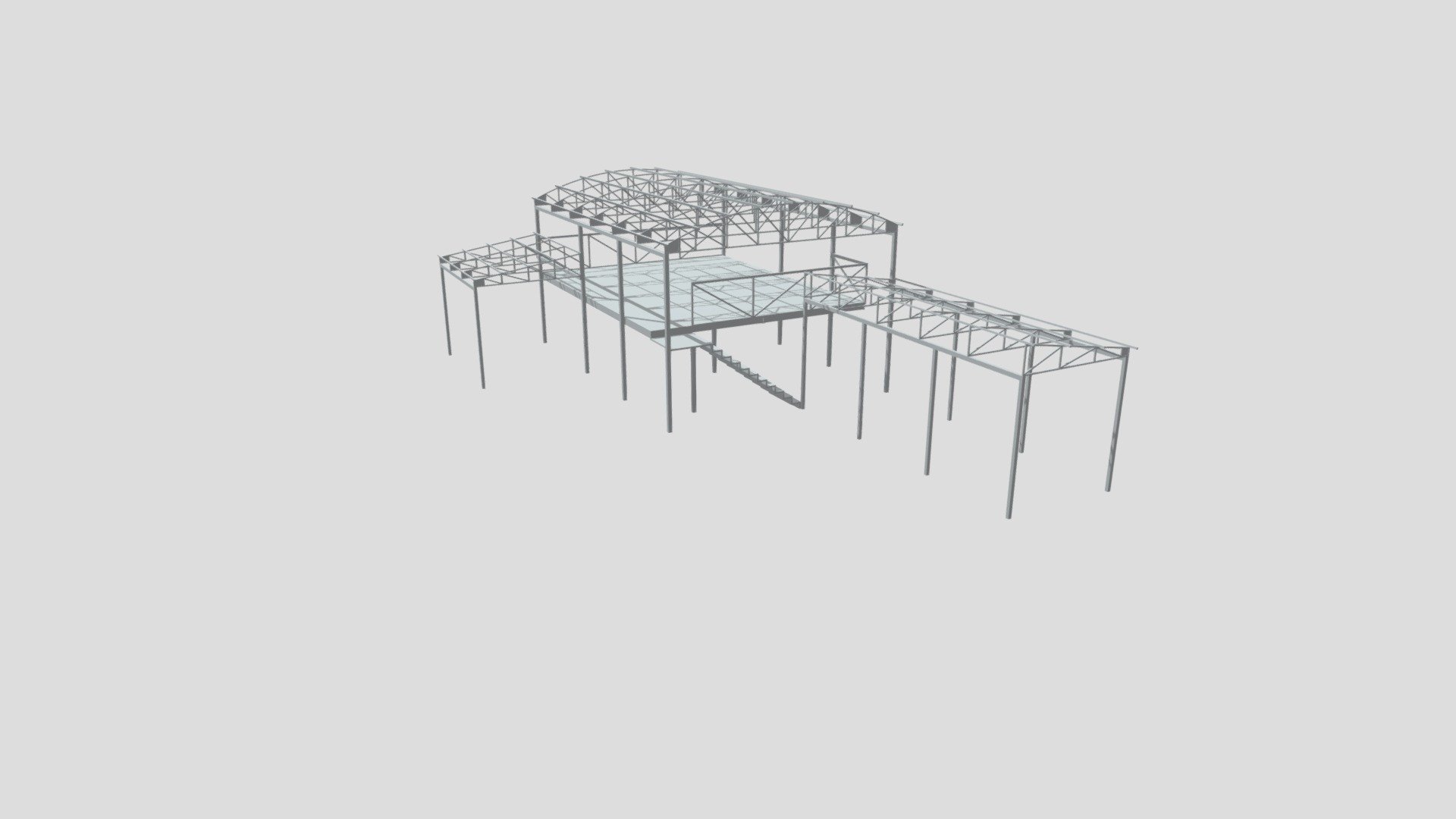 Навес 2 этажа - 3D model by roman-tmb 3d model