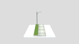 Sidewalk with streetlight sketchup