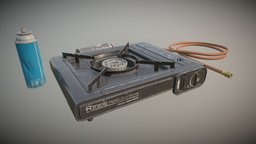 Gas Stove with Cartridges stove, cartridge, substancegas, coking, substancepainter