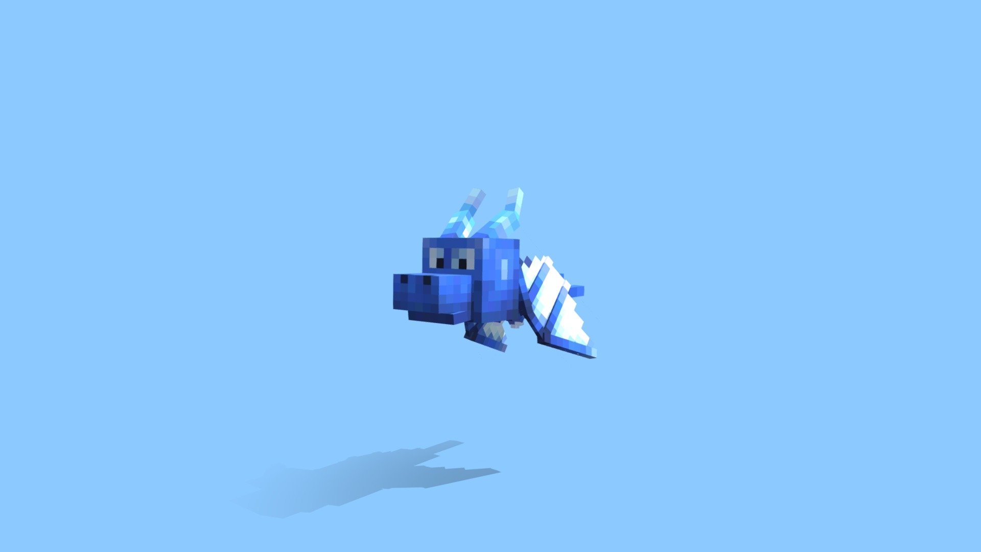 Ice Baby Dragon - Minecraft Creature - 3D model by Bon (@bonogakure) 3d model