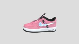 Nike Air Force 1 LV8 (GS) 粉黑白_CT4683-600 force, nike, air, lv8