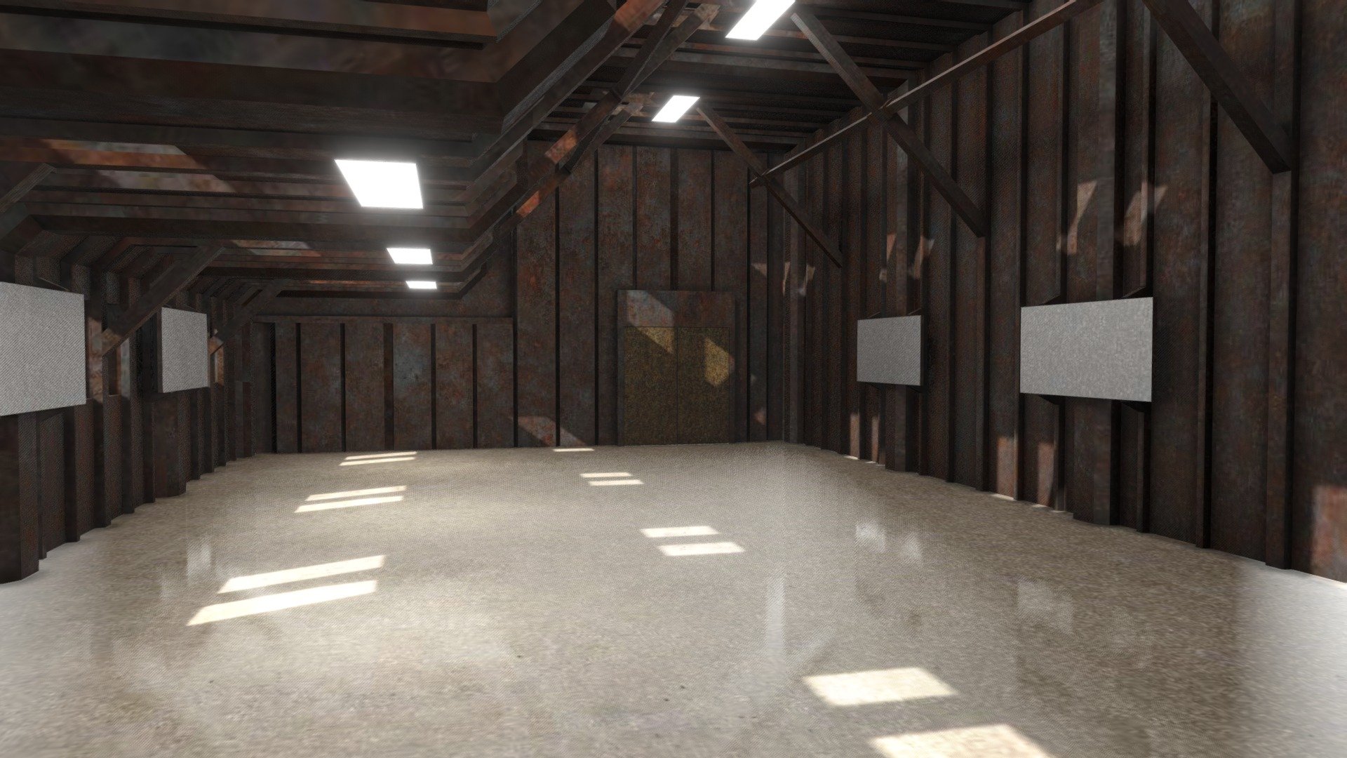 Rusty Metal Gallery - Rusty Metal Gallery - Buy Royalty Free 3D model by jimbogies 3d model