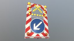 Mobile Warning Signs highway, wip1, blender-3d, streetsign, vis-all-3d, 3dhaupt, software-service-john-gmbh, mobile, warning-signs, fahrbare-absperrtafel