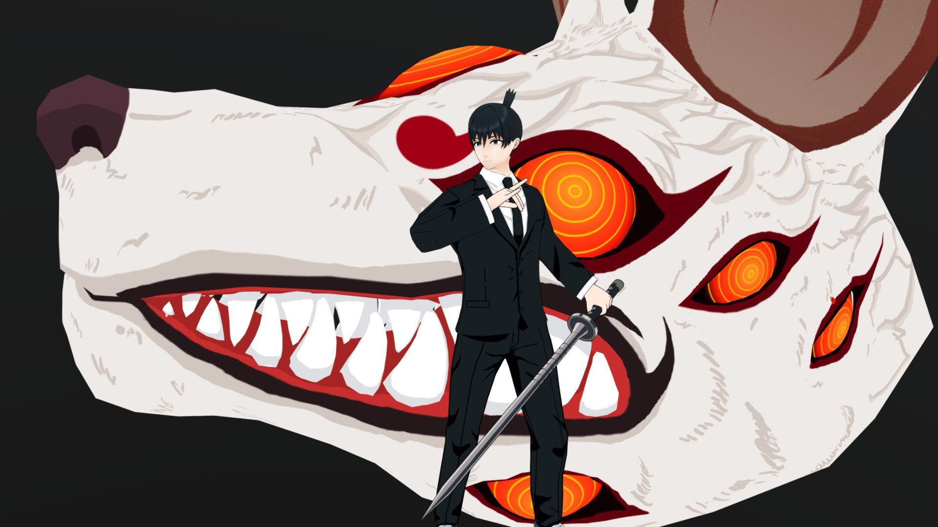 https://www.artstation.com/artwork/qeEXNe - Hayakawa aki - Chainsaw man - 3D model by ska944692f0dfd3982f4c6a 3d model