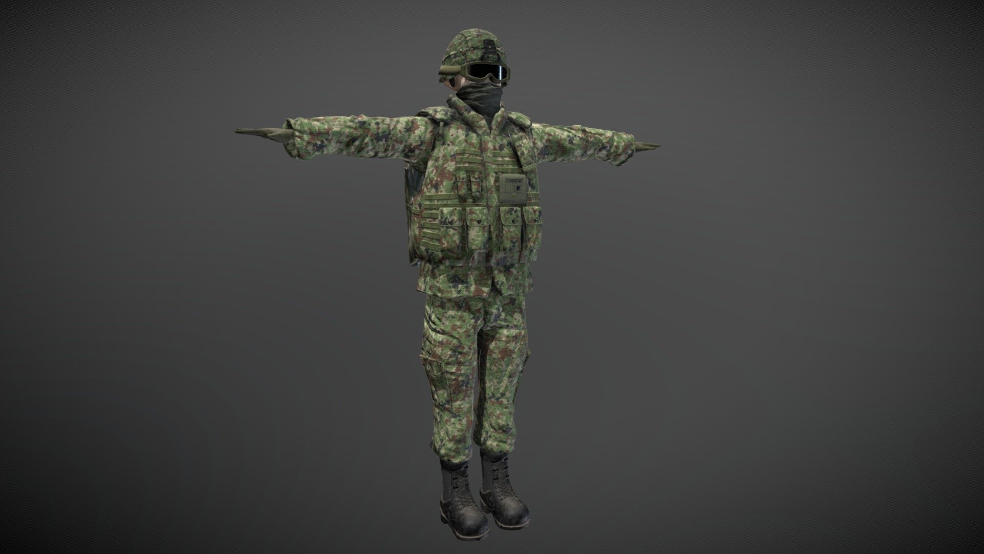 Modern Japanese JGSDF Soldier - JGSDF Soldier - 3D model by NotoMuteki 3d model