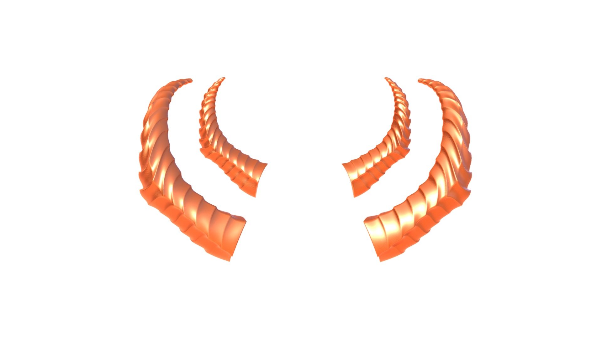 Highpoly horn model ready for 3Dprint. Authors work.

Size one straight horn: 96 x 44 x 170 mm. Volume: 108 cm3.

Size one skew horn: 96 x 80 x 167 mm. Volume: 115 cm3 3d model