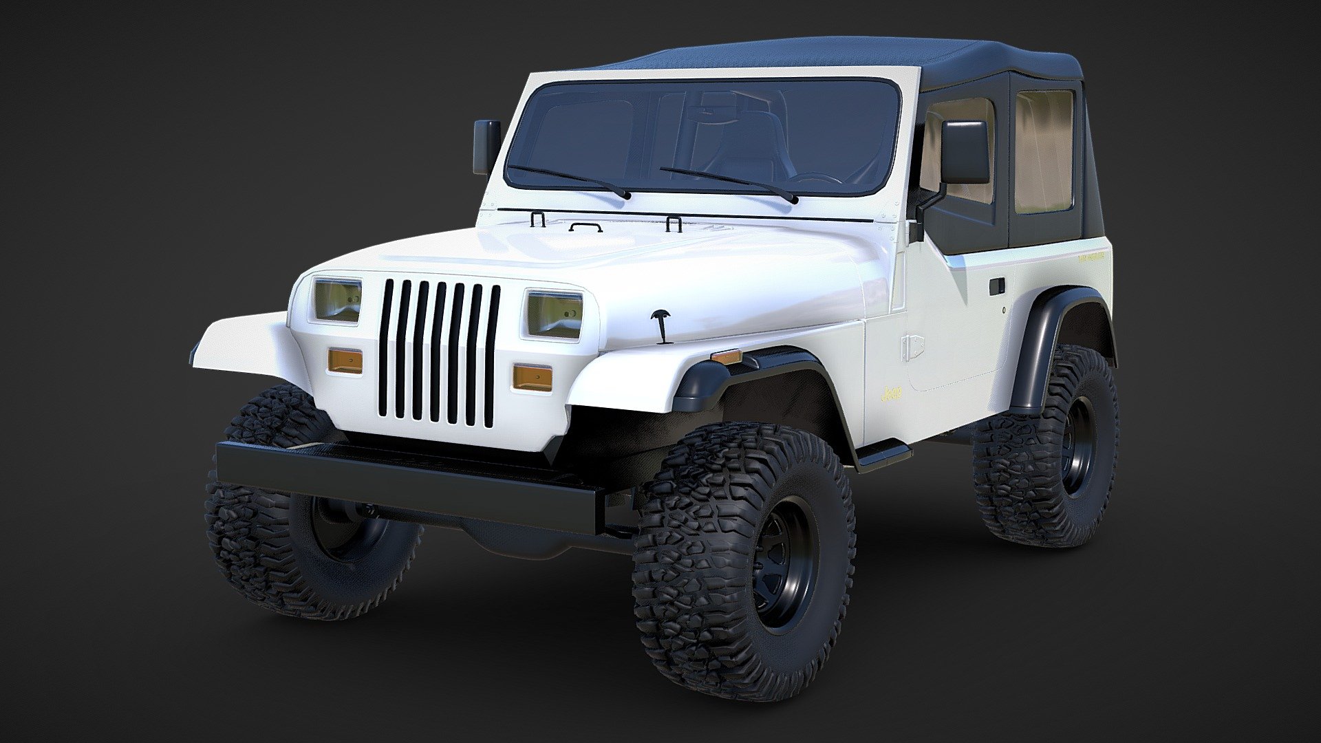 Jeep Wrangler 1987 Stock Variation - Jeep Wrangler 1987 Stock - Buy Royalty Free 3D model by 4x4 Mania (@4x4Mania) 3d model