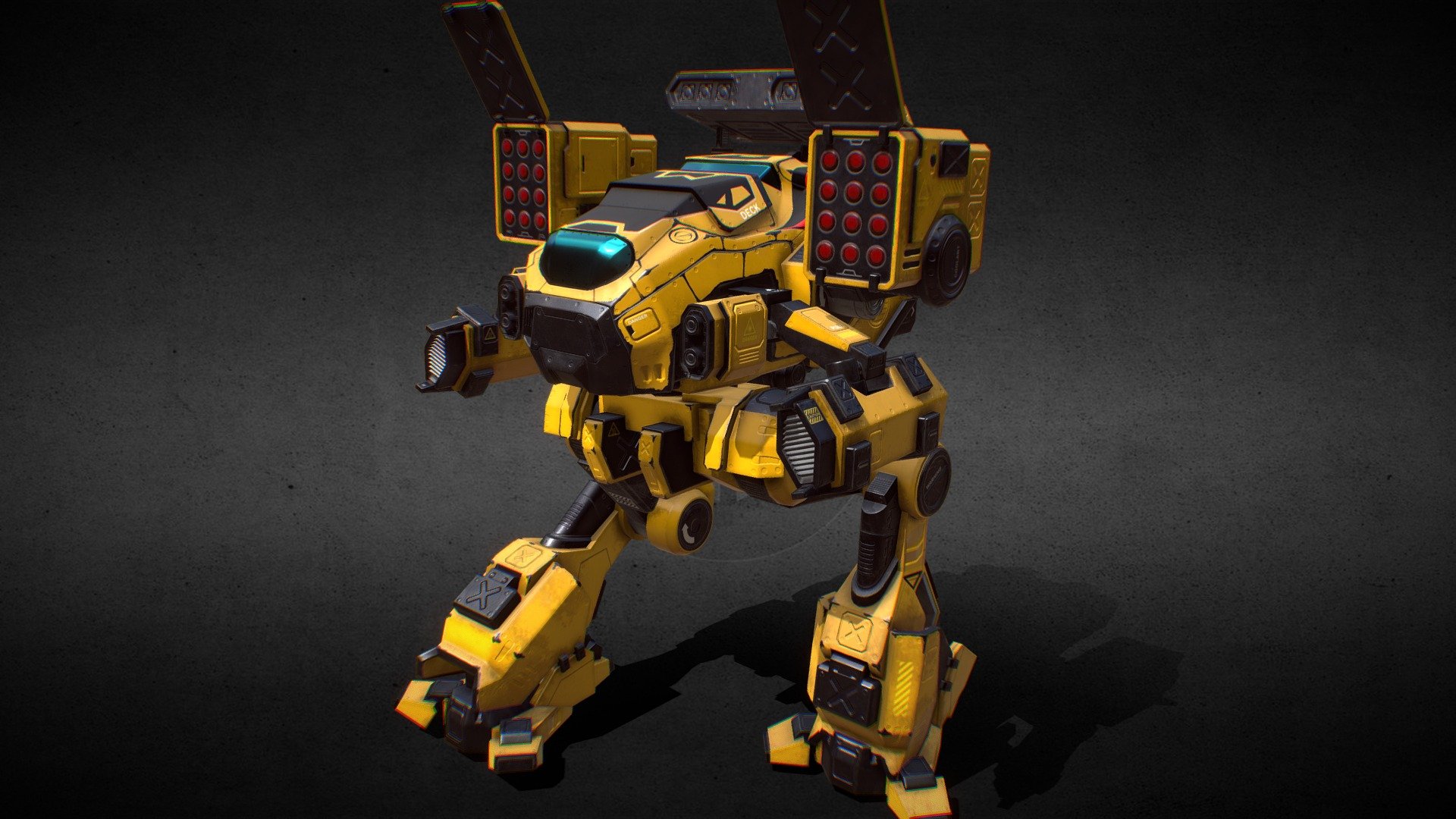 Battle Mech from my unity package &ldquo;PBR Modular mechs