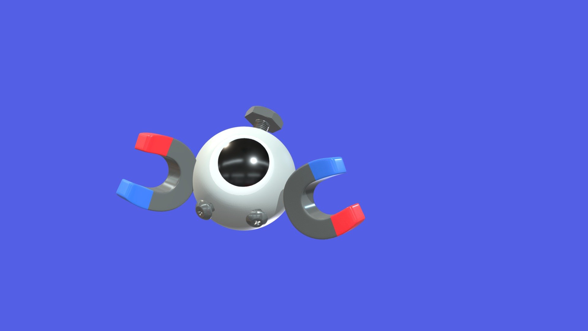 Hecho en Blender - Magnemite toon animacion - 3D model by matacu.tec 3d model