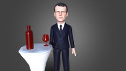 Emmenuel Macaroni game ready 3D character caricature, toon, french, people, portrait, cartoony, politician, president, celebrity, game-ready, political, animatedcharacter, rigged-character, macron, low-poly, emmanuelmacron, emmanuel-macron-3d-model