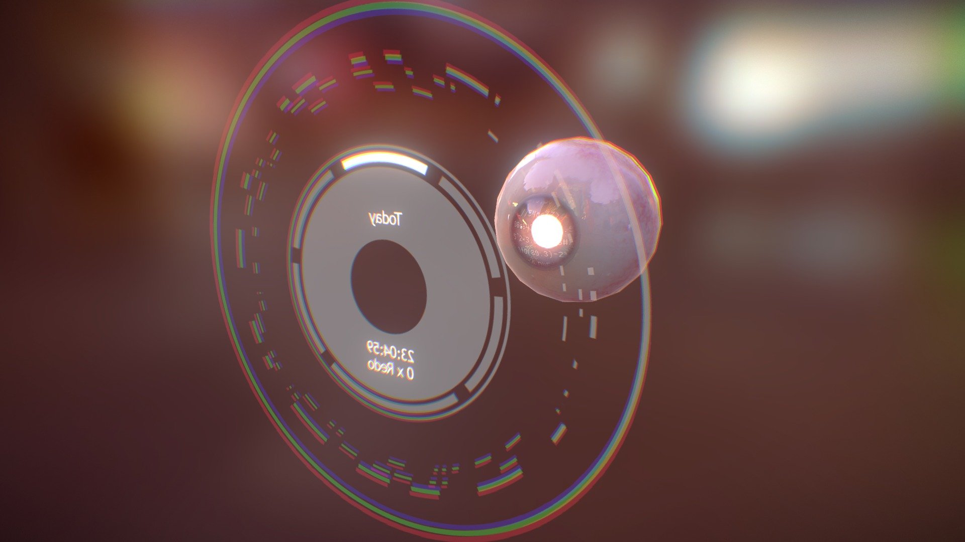 Recently started watching Black Mirror from season 1, so this is based on: https://www.youtube.com/watch?v=ld6QM9jX7oA
Recreated a simplified version of their HUD and gave the eyeball my own little touch 3d model