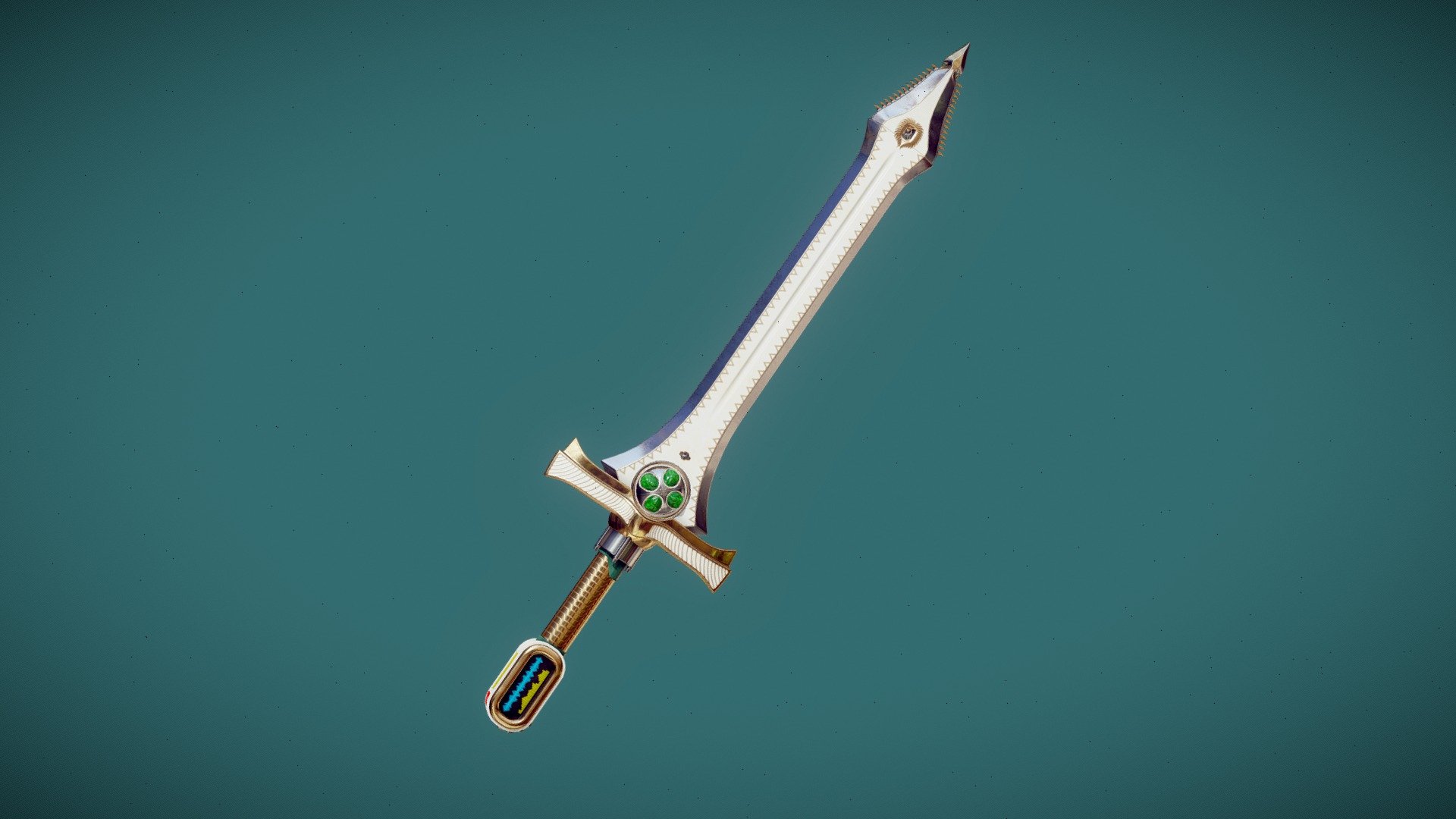 Texel desity: 10.24 PX/CM

4K PBR Textures

Game asset

1 Lod

Real world scale

Some renders of the model: https://www.artstation.com/artwork/5vWmwz - Kakapos Bite Sword - 3D model by 3D Chop Art (@3dchop) 3d model