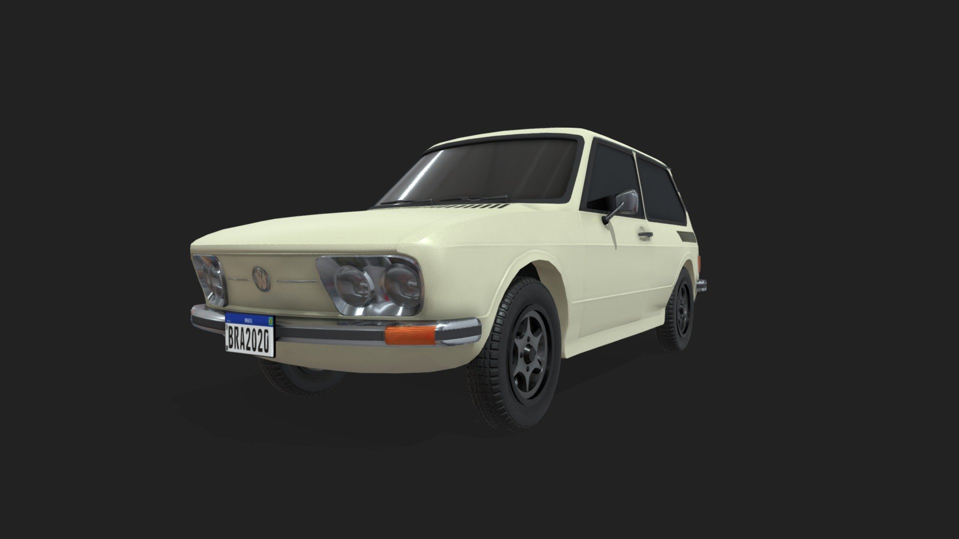 Model created on blender - VW Brasilia - Buy Royalty Free 3D model by LucasPresoto 3d model