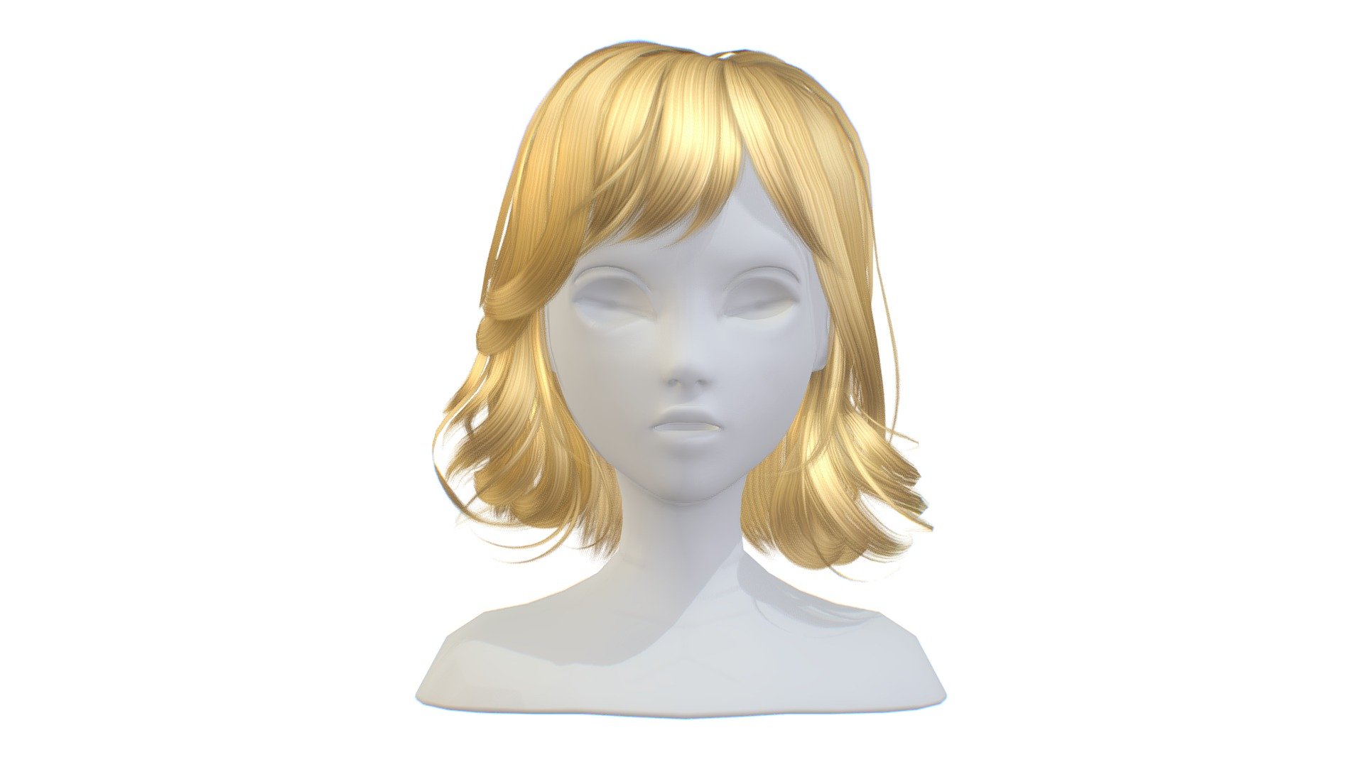 cartoon lush female haircut of medium length - cartoon lush female 3 haircut of medium length - Buy Royalty Free 3D model by Oleg Shuldiakov (@olegshuldiakov) 3d model