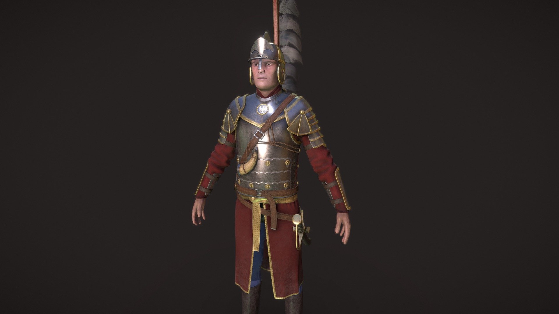 The Polish hussars sometimes called winged hussars, were one of the main types of Polish cavalry in Poland and in the Polish–Lithuanian Commonwealth between the 16th and 18th centuries. Light cavalry and then later changed into heavy cavalry was considered as the elite of the polish army. Purpose of the wing is still the point of discussion. Second wing was added later by Romantic era art 3d model