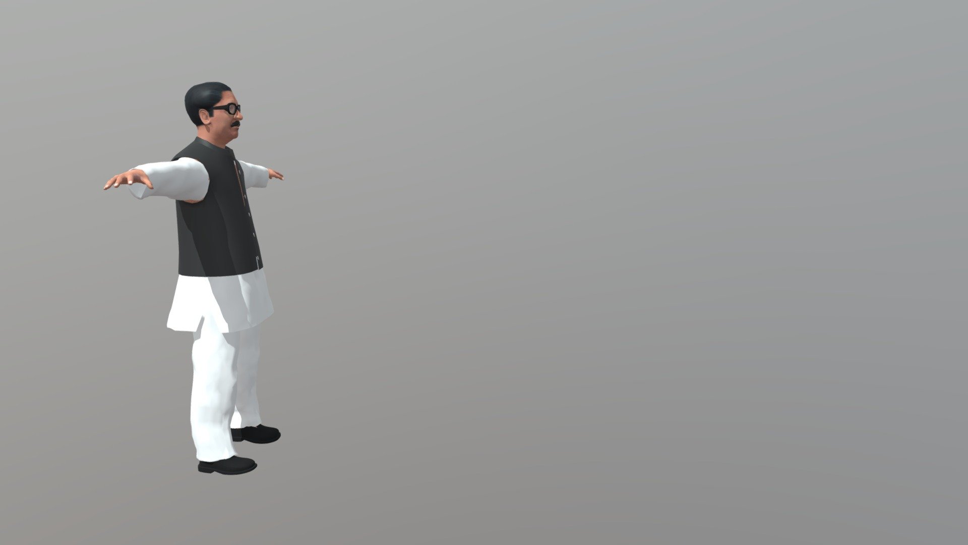 Sheikh Mujibur Rahman, shortened as Sheikh Mujib or just Mujib, was a Bengali politician and statesman. He is the founding father of the People's Republic of Bangladesh 3d model