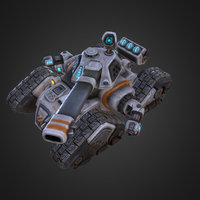 Scifi Tank ingame model sci, tank, scifi