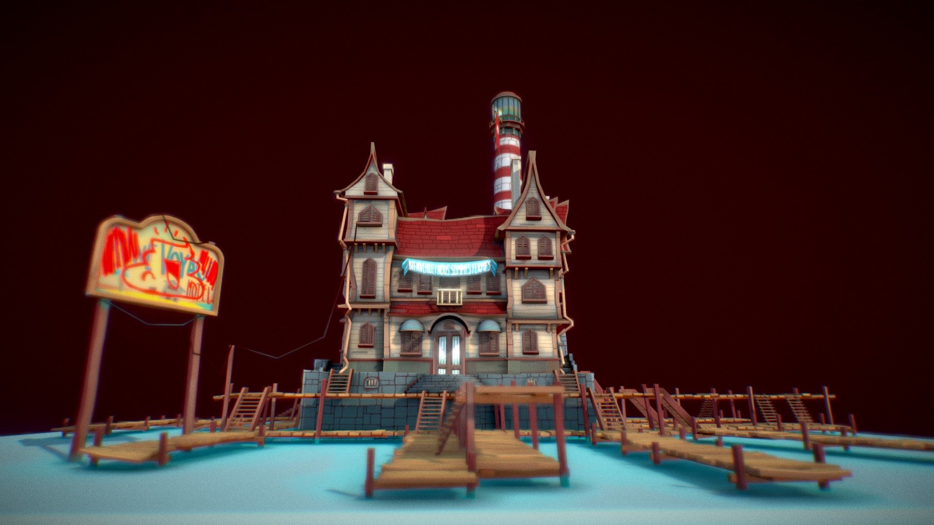 3d background for the animation project BONE VOAYGE which is canceled now

music >> https://soundcloud.com/turnoffyourdrummachine/radiomayak - [BV] Hotel - 3D model by fleewortep 3d model