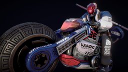 Cyberpunk Wukong bike, destiny, monkeyking, ninja, hoverboard, samurai, cyberpunk, motorcycle, mecha, cyborg, warframe, evangelion, cybernetic, wukong, yoru, anthem, gundam, anime, robot, hisqie, valorant, spaceninja, sprotbike