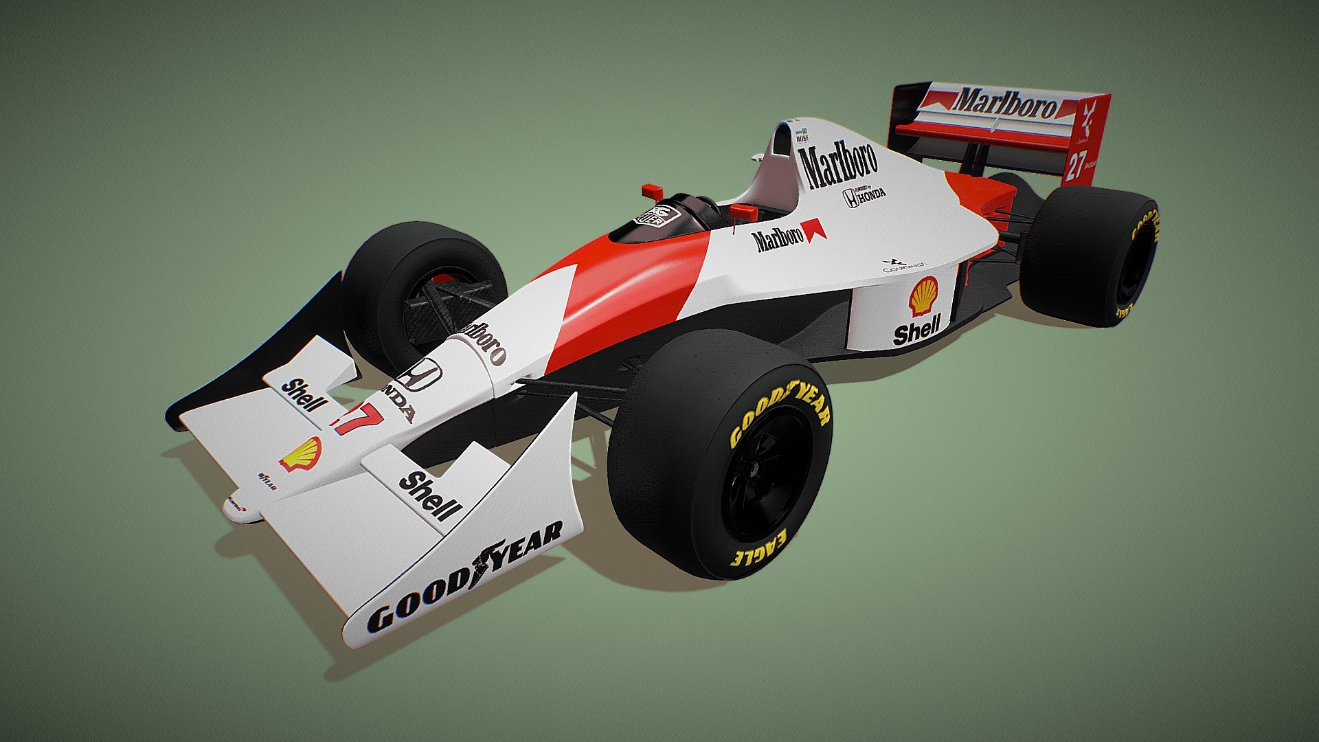 McLaren F1 1990 Ayrton Senna - F1 McLaren 1990 - Buy Royalty Free 3D model by mrt.design.3d 3d model