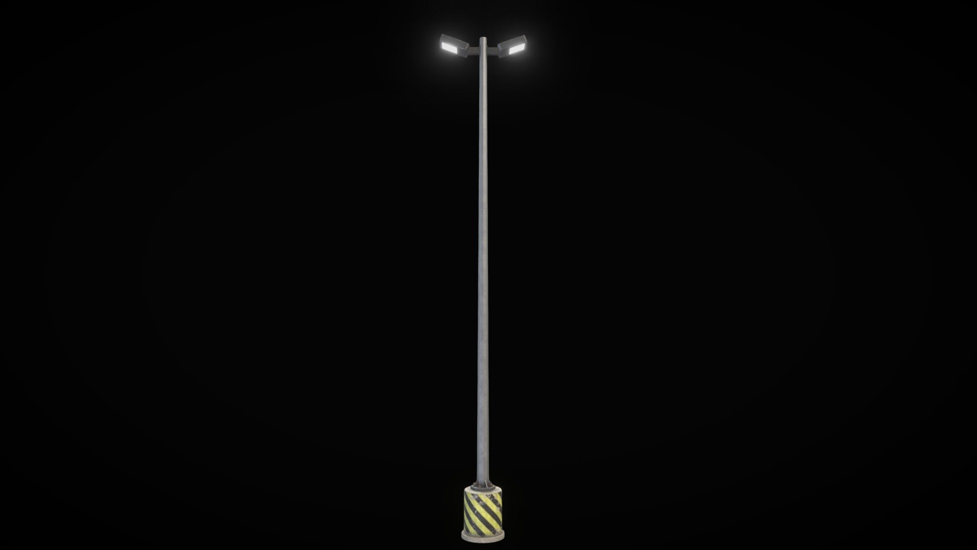 Parking lot lamp post 3d model