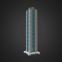 Skyscraper 3 skyscraper, town, props, downtown, lowpoly, building
